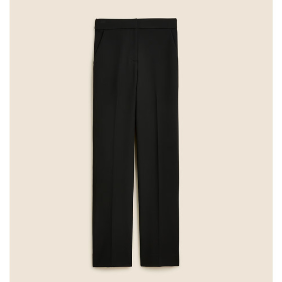 J.Crew Tall Kate Straight Leg Pant Four Season Stretch Black Classic US 0T NWT - Picture 2 of 13
